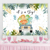Lofaris Safaris Jungle Car With Balloons Baby Shower Backdrop